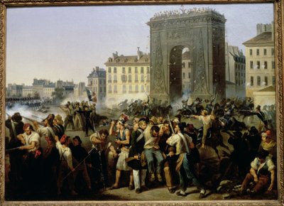 Bataille à la Porte Saint-Denis, 28 juillet 1830 - Hippolyte Lecomte